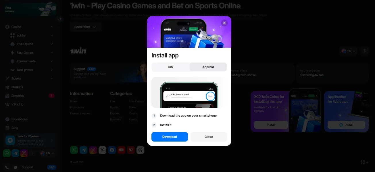 1 Win APK: How to Download and Install on Android