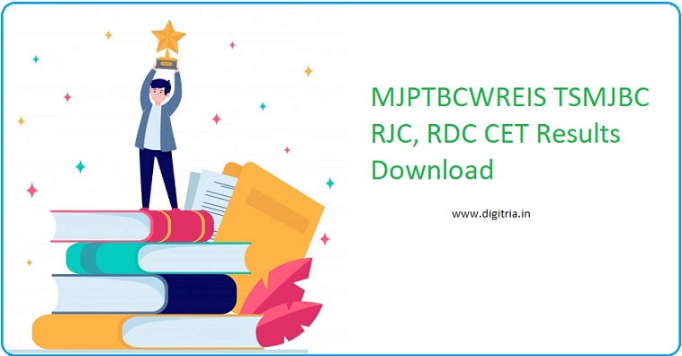 MJPTBCWREIS TSMJBC RJC, RDC CET Phase 1, 2 Results 
