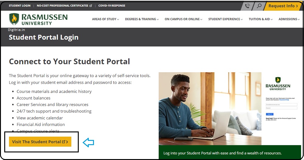 Visit the student portal 