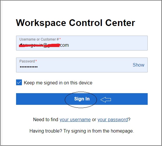workspace login