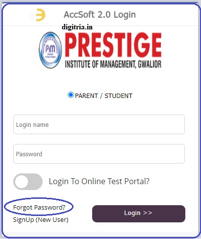forgot password here