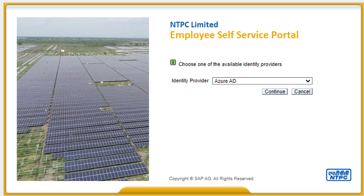 SAP NetWeaver  of the NTPC ess login